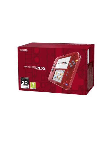 Nintendo 2DS console da gioco portatile 7,67 cm (3.02") Touch screen Wi-Fi Rosso, Trasparente