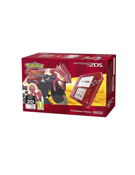 Nintendo 2DS + Pokémon Omega Ruby console da gioco portatile 7,67 cm (3.02") Touch screen Wi-Fi Rosso, Trasparente