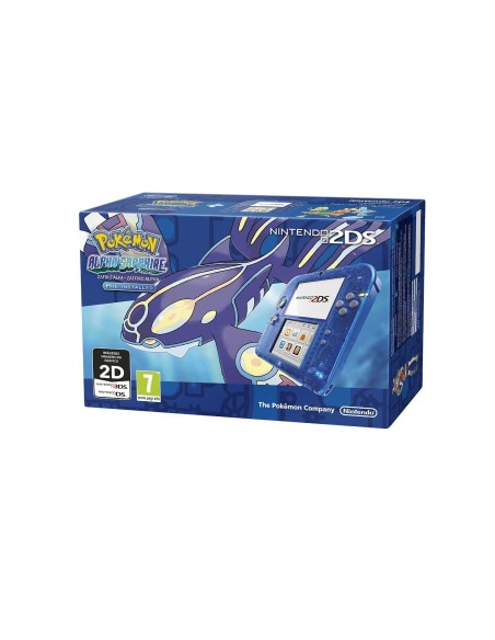 Nintendo 2DS + Pokémon Alpha Sapphire console da gioco portatile 7,67 cm (3.02") Touch screen Wi-Fi Blu, Trasparente