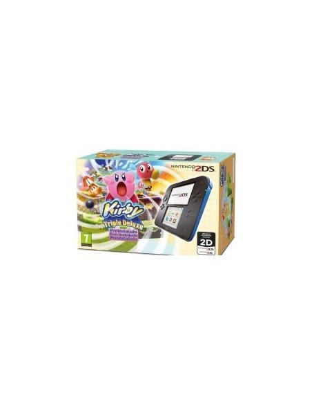 Nintendo 2DS + Kirby Triple Deluxe console da gioco portatile 8,97 cm (3.53") Touch screen Wi-Fi Nero, Blu