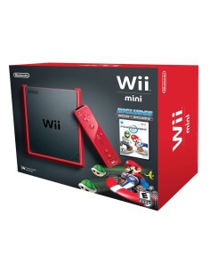 Nintendo Wii Mini + Mario Kart Wi-Fi Nero, Rosso