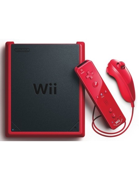 Nintendo Wii Mini + Mario Kart Wi-Fi Nero, Rosso