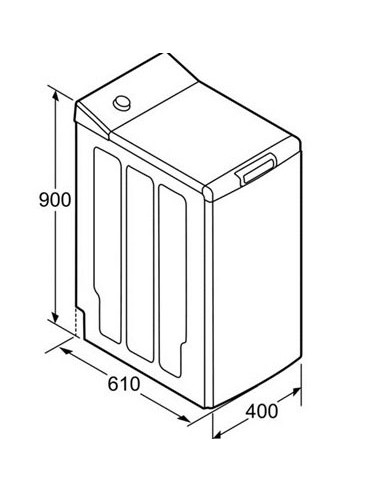 Bosch WOT24425IT lavatrice Caricamento dall'alto 6,5 kg 1200 Giri min Bianco