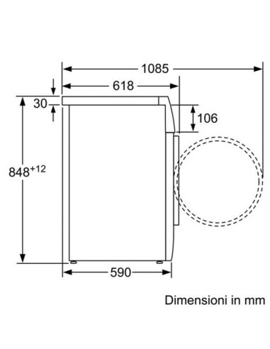 Bosch Logixx 7 WVH28421IT lavasciuga Libera installazione Caricamento frontale Bianco