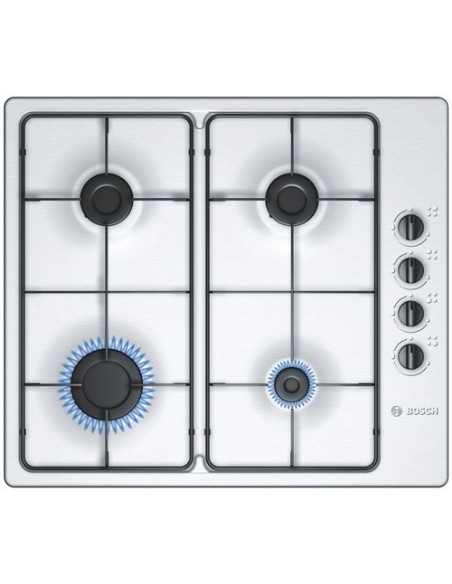 Bosch PBP615B81E piano cottura Acciaio inossidabile Da incasso Gas 4 Fornello(i)