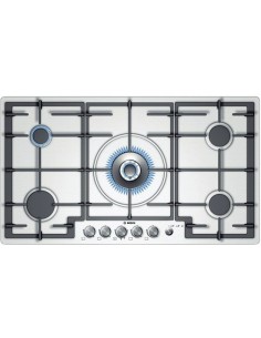 Bosch PCR915M91E piano cottura Acciaio inossidabile Da incasso Gas 5 Fornello(i)
