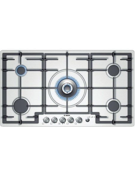 Bosch PCR915M91E piano cottura Acciaio inossidabile Da incasso Gas 5 Fornello(i)