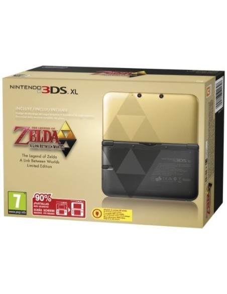 Nintendo 3DS XL Zelda  A Link Between Worlds console da gioco portatile 12,4 cm (4.88") Touch screen Wi-Fi Nero, Oro Nintendo 3DS XL Zelda  A Link Between Worlds console da gioco portatile 12,4 cm (4.88") Touch screen Wi-Fi Nero, Oro