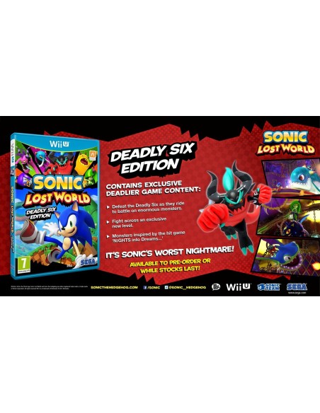 Nintendo Sonic  Lost World - Deadly Six Edition, Wii U Standard+DLC Inglese, ITA