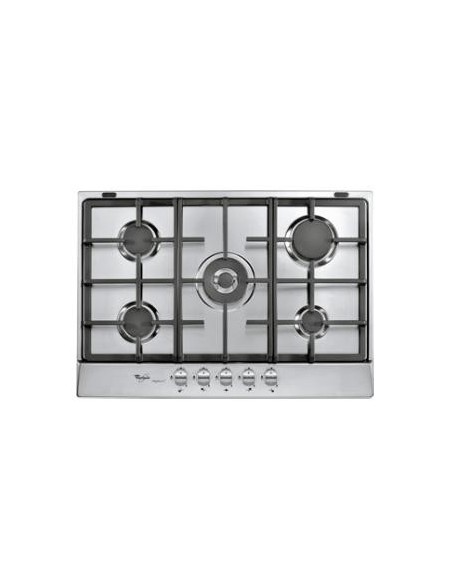 Whirlpool AKR 348 IXL Nero, Acciaio inossidabile Da incasso Gas 5 Fornello(i)