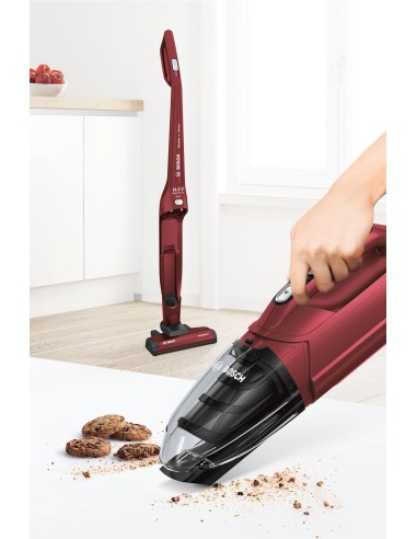 Bosch BBH2P14L scopa elettrica Senza sacchetto Rosso