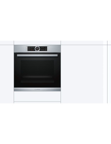 Bosch HRG6753S2 forno 71 L A Nero, Acciaio inossidabile