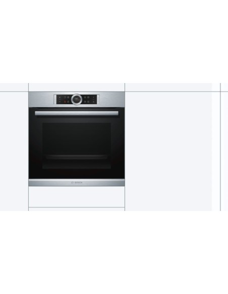 Bosch HRG6753S2 forno 71 L A Nero, Acciaio inossidabile