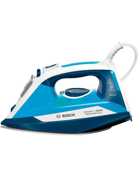 Bosch TDA3028210 ferro da stiro Ferro a vapore Piastra Ceranium Glissée 2800 W Blu, Bianco