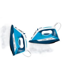 Bosch TDA3028210 ferro da stiro Ferro a vapore Piastra Ceranium Glissée 2800 W Blu, Bianco 2
