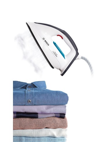 Bosch Serie 4 TDS4050 ferro da stiro a caldaia 2400 W 1,4 L Piastra Ceranium Glissée Blu, Bianco