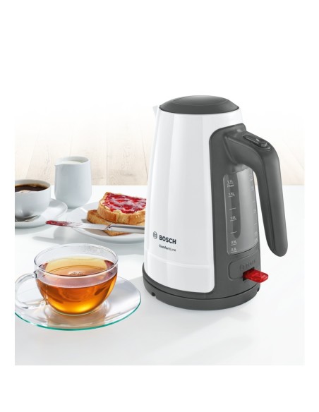 Bosch TWK6A011 bollitore elettrico 1,7 L 2400 W Grigio talpa, Bianco