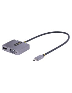 StarTech.com Adattatore USB-C a VGA HDMI, Adattatore Multiporta USB Type-C a VGA HDMI 4K 60Hz HDR con Uscita Audio da 3,5 mm
