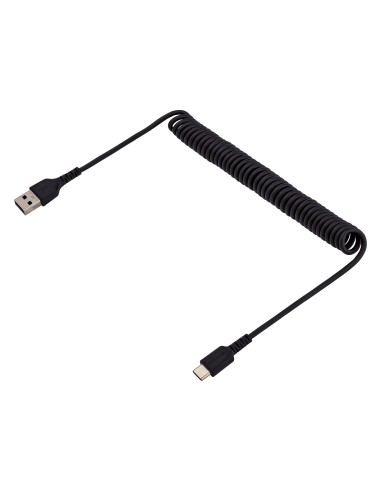 StarTech.com Cavo USB C Ricarica Veloce da 1m Cavetto USB tipo C 2.0 Spiralato di Alimentazione e Sincronizzazione Cavo