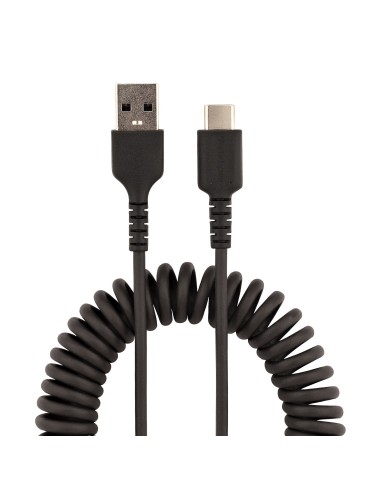 StarTech.com Cavo USB C Ricarica Veloce da 1m Cavetto USB tipo C 2.0 Spiralato di Alimentazione e Sincronizzazione Cavo