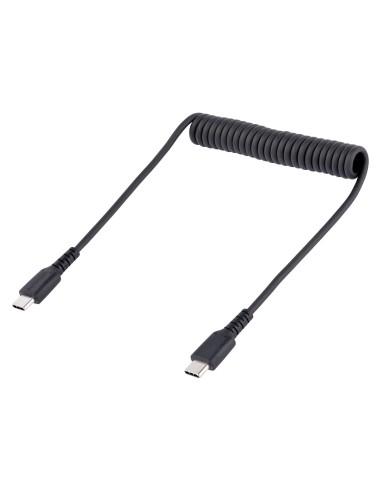 StarTech.com Cavo USB C Ricarica Veloce da 50cm Cavetto USB tipo C 2.0 Spiralato di Alimentazione e Sincronizzazione Resistente