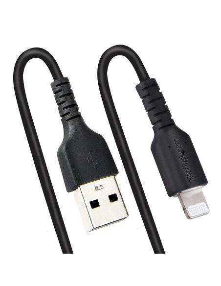 StarTech.com Cavo Lightning a USB-A da 1m Certificato MFi, Cavetto iPhone Spiralato di Ricarica Alimentazione, Resistente Cavo
