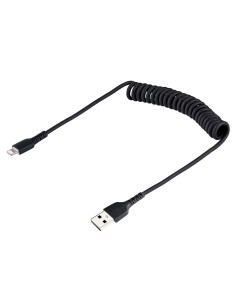 StarTech.com Cavo Lightning a USB- A da 50 cm Certificato MFi, Cavetto iPhone Spiralato di Ricarica Alimentazione, Resistente 2