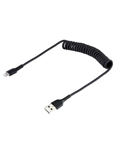 StarTech.com Cavo Lightning a USB- A da 50 cm Certificato MFi, Cavetto iPhone Spiralato di Ricarica Alimentazione, Resistente