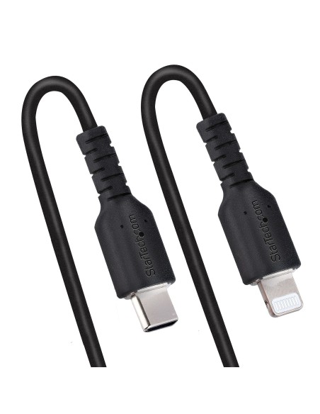 StarTech.com Cavo USB-C a Lightning da 1m Certificato MFi, Cavetto iPhone Spiralato di Ricarica Alimentazione, Resistente Cavo