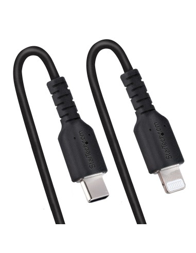 StarTech.com Cavo USB-C a Lightning da 50 cm Certificato MFi, Cavetto iPhone Spiralato di Ricarica Alimentazione, Resistente