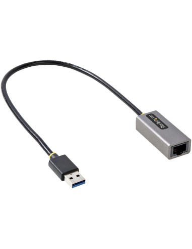 StarTech.com Adattatore USB Ethernet, Convertitore USB 3.0 a Ethernet 10 100 1000 Gigabit per Laptop, Cavo integrato 30 cm,