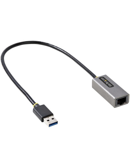 StarTech.com Adattatore USB Ethernet, Convertitore USB 3.0 a Ethernet 10 100 1000 Gigabit per Laptop, Cavo integrato 30 cm,