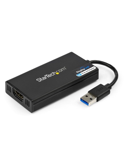 StarTech.com Adattatore da USB 3.0 a HDMI - 4K 30Hz Ultra HD - Certificato DisplayLink - Convertitore per monitor da USB Type-A