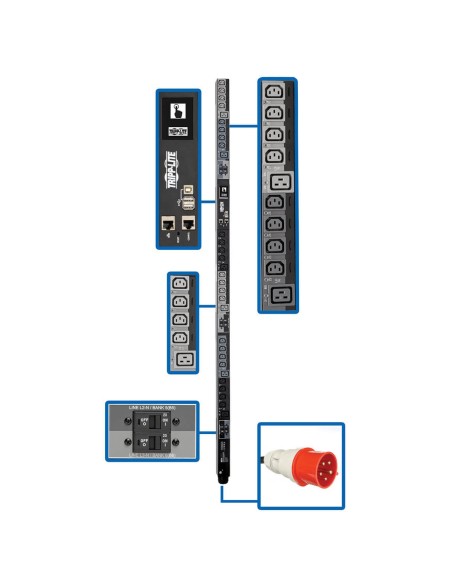 Tripp Lite PDU3XEVSR6G32B unità di distribuzione dell'energia (PDU) 30 presa(e) AC 0U Nero