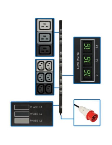 Tripp Lite PDU3XMV6G20 unità di distribuzione dell'energia (PDU) 45 presa(e) AC 0U Nero