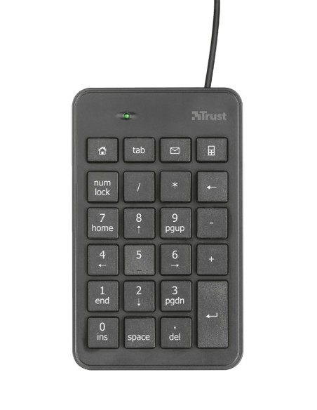Trust 22221 tastierino numerico Notebook PC USB Nero