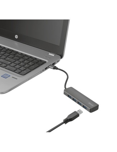 Trust Halyx Aluminium 4-Port USB 3.2 Hub Grigio