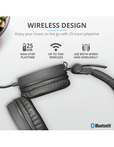 Trust 23552 cuffia e auricolare Cablato A Padiglione MUSICA Nero