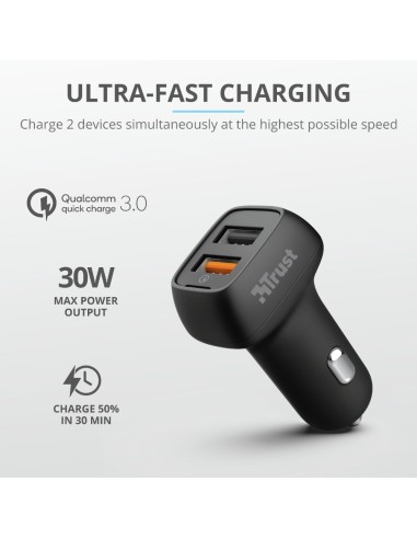 Trust 23562 Caricabatterie per dispositivi mobili Nero Auto