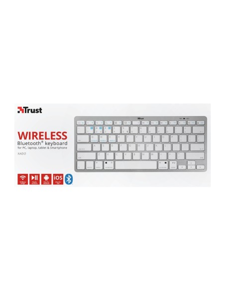 Trust Nado Bluetooth Wireless tastiera QWERTY Italiano Bianco