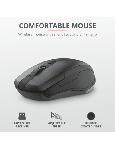 Trust TKM-350 tastiera Mouse incluso RF Wireless QWERTY Italiano Nero