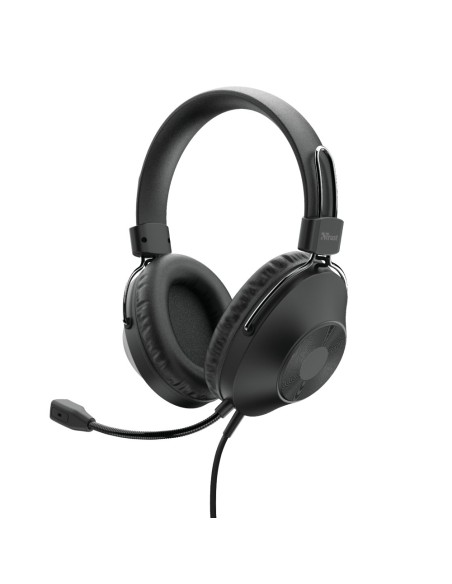 Trust HS-250 Auricolare Cablato A Padiglione Musica e Chiamate Nero