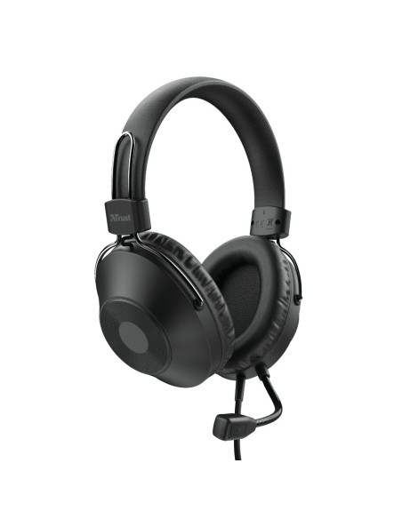 Trust HS-250 Auricolare Cablato A Padiglione Musica e Chiamate Nero
