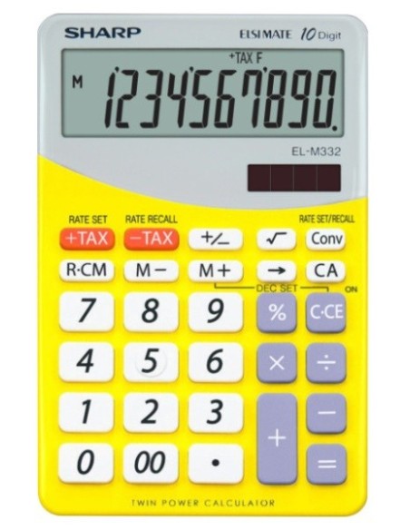 Sharp EL-M332 calcolatrice Desktop Calcolatrice finanziaria Giallo