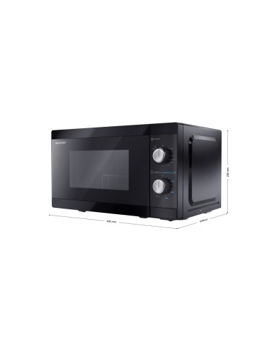 Sharp YC-MG01E-B forno a microonde Superficie piana Microonde combinato 20 L 800 W Nero