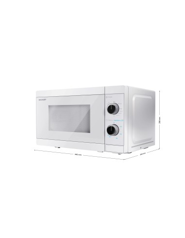 Sharp YC-MG01E-C forno a microonde Superficie piana Microonde con grill 20 L 800 W Bianco