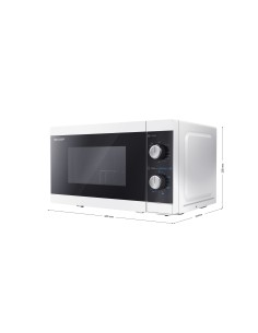 Sharp YC-MG01E-W forno a microonde Superficie piana Microonde con grill 20 L 800 W Nero, Bianco 2