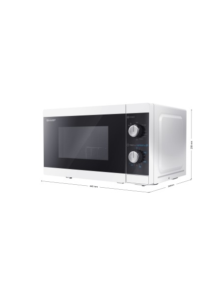 Sharp YC-MG01E-W forno a microonde Superficie piana Microonde con grill 20 L 800 W Nero, Bianco