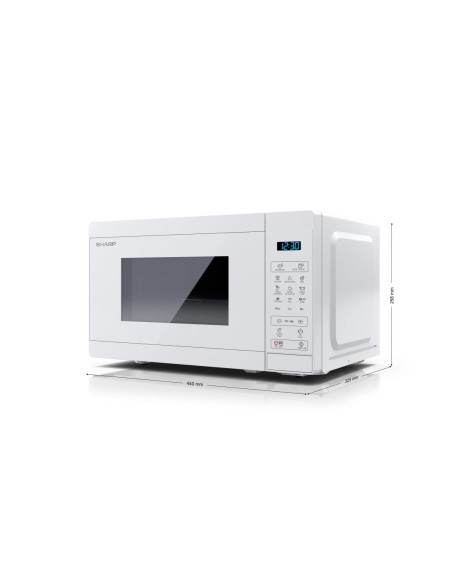 Sharp YC-MG02E-C Superficie piana Microonde con grill 20 L 800 W Bianco