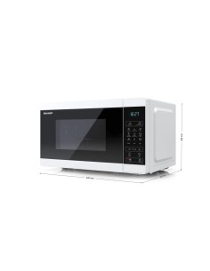 Sharp YC-MG02E-W forno a microonde Superficie piana 20 L 800 W Blu, Bianco 2